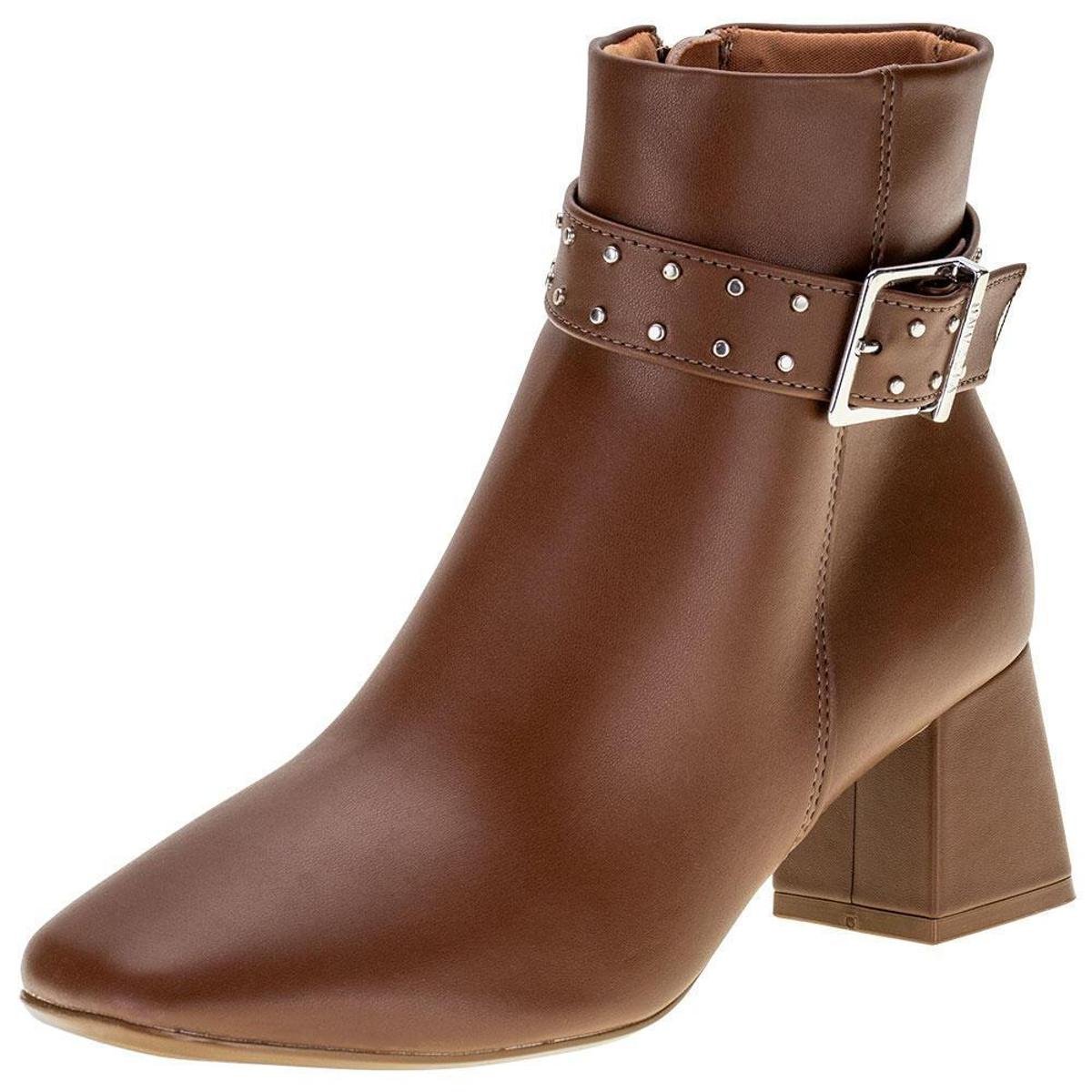 Bota Feminina Cano Baixo Vizzano 30981033 Menor preço em Bota Feminina Cano Baixo Vizzano 30981033