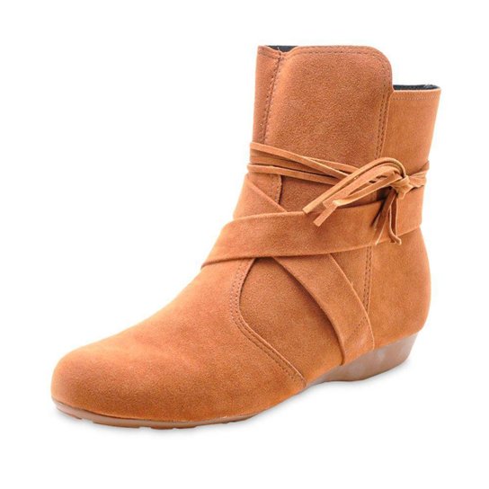 Bota Feminina Cano Curto Beira Rio 9001823 Pinhao 1458 - Marrom Claro