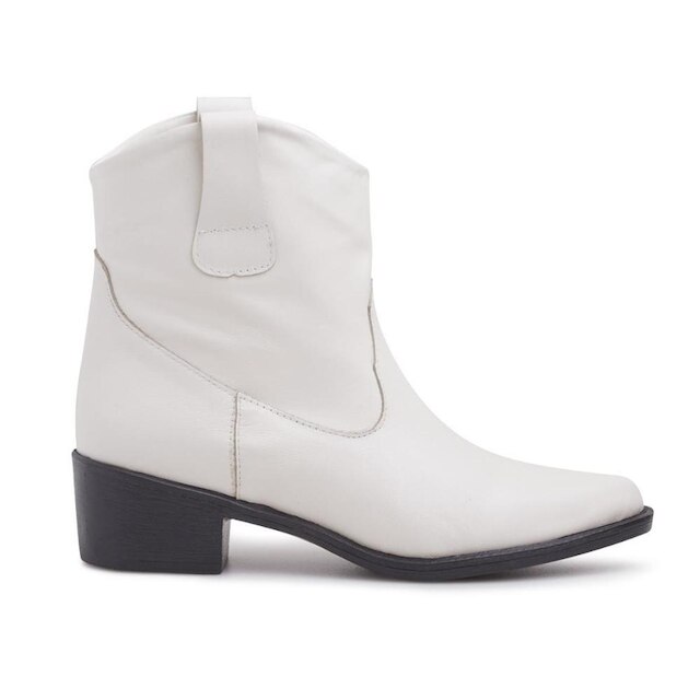 Bota Feminina Cano Curto Couro Bico Fino Country Conforto