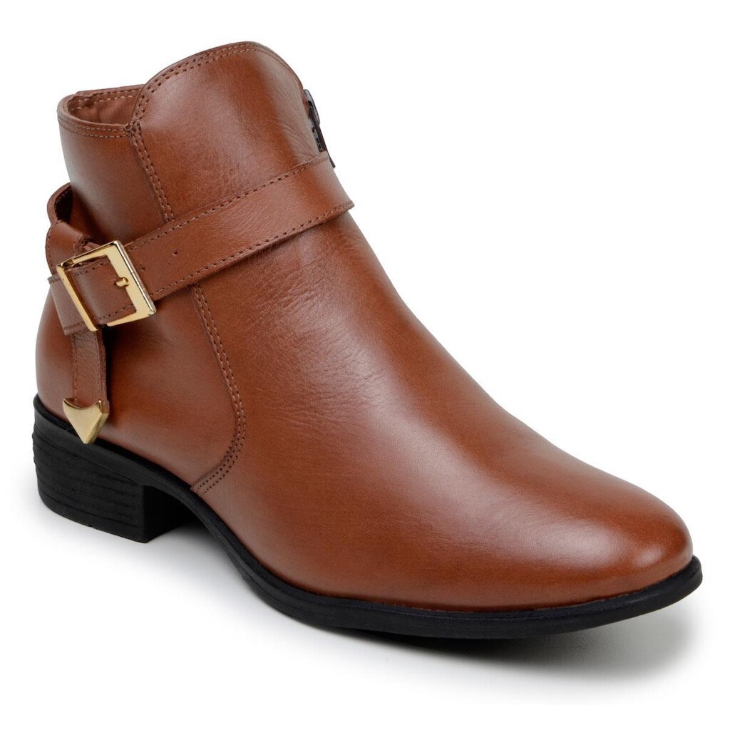 Bota Feminina Cano Curto Couro Macia Original