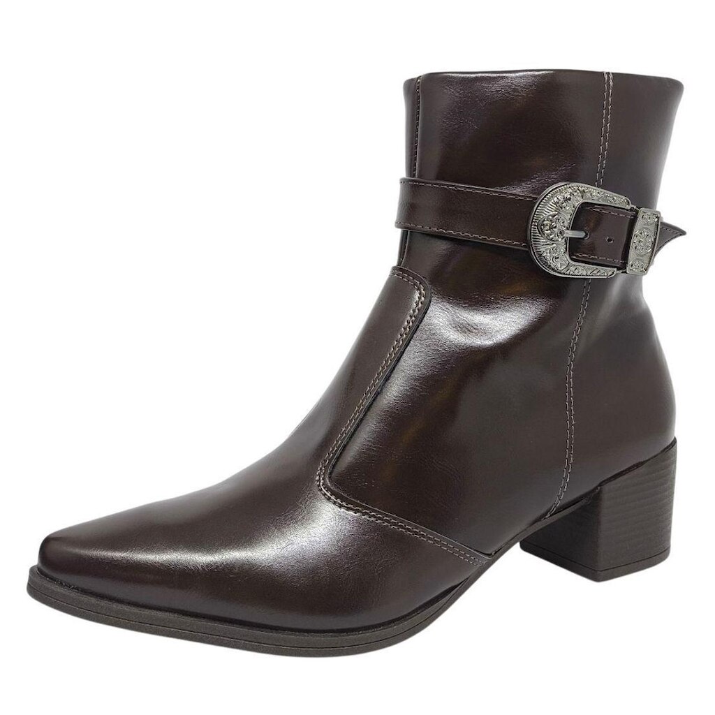 Bota Feminina Cano Curto Elegante Confortável Macia Sua Cia