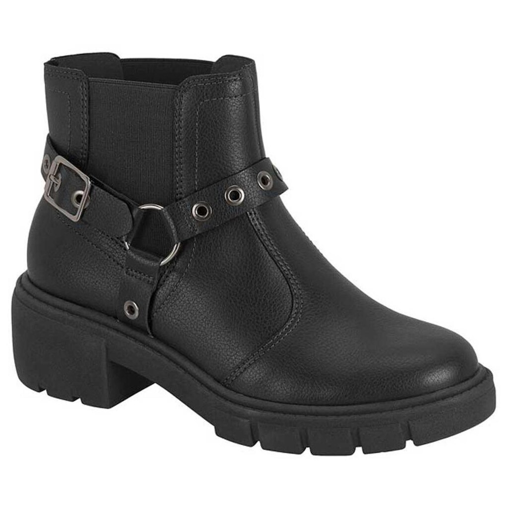 Bota Feminina Cano Curto Knit Napa Preto Beira Rio 9077.213