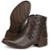 Bota Feminina Casual Cano Curto em Couro - Café