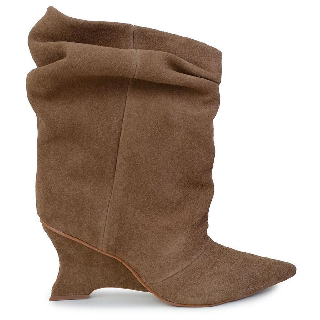 Bota Feminina Cecconello Camurça Marrom Pecan - 2880