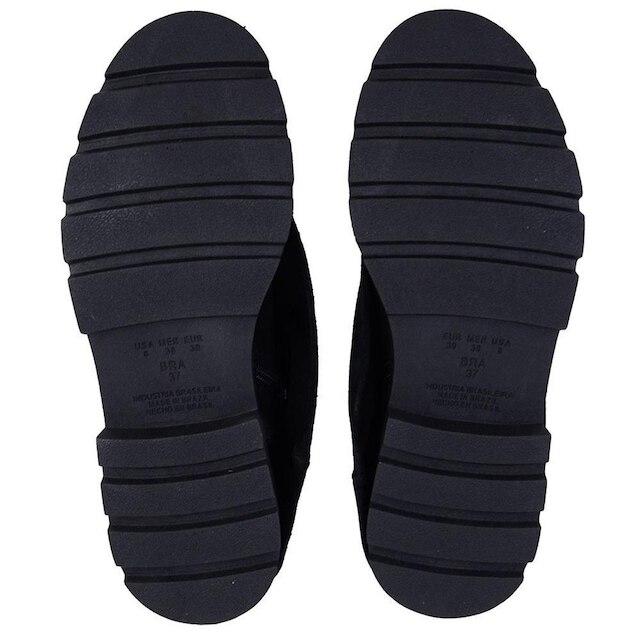 Bota Feminina Cecconello Cano Baixo Tratorada Preta - 2622