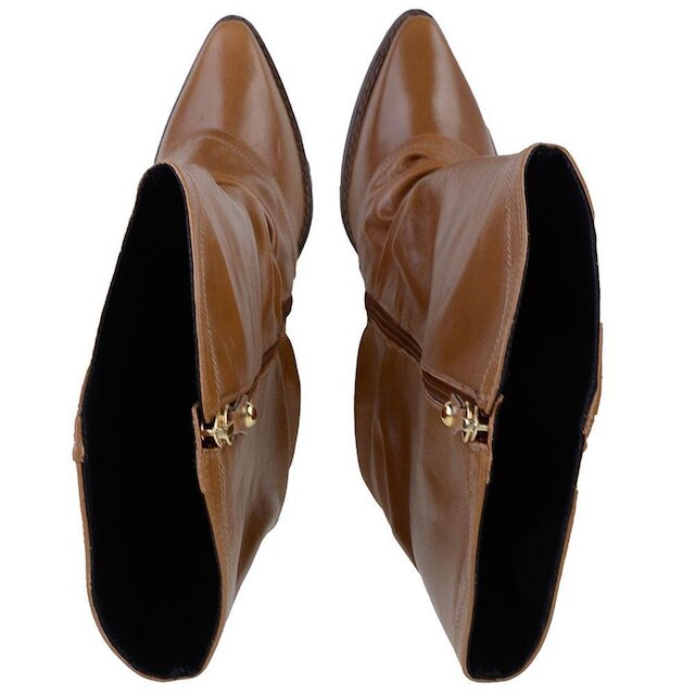 Bota Feminina Cecconello Couro Marrom Cinamonn - 2619