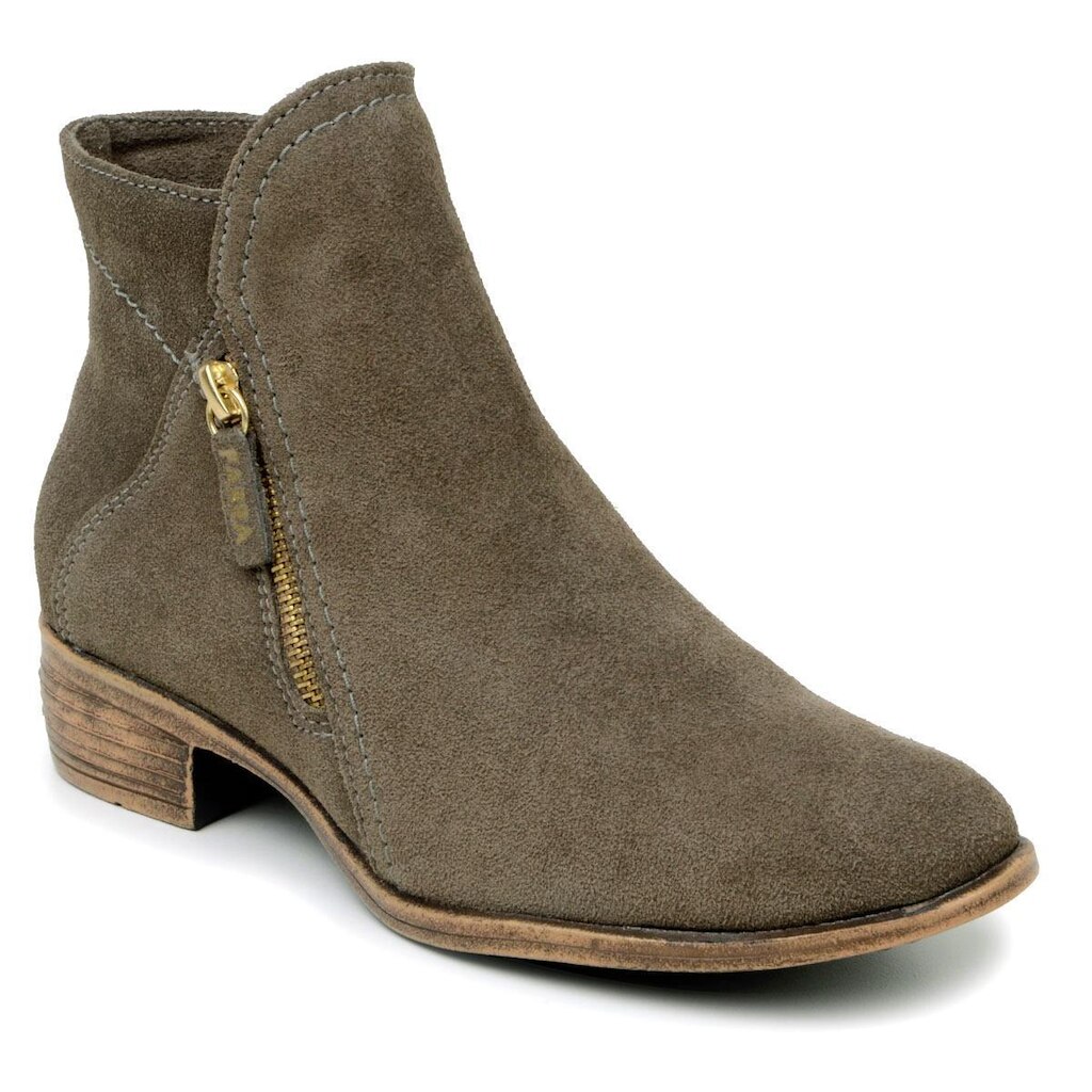 Bota Feminina Chelsea Cano Curto Camurça Couro Original