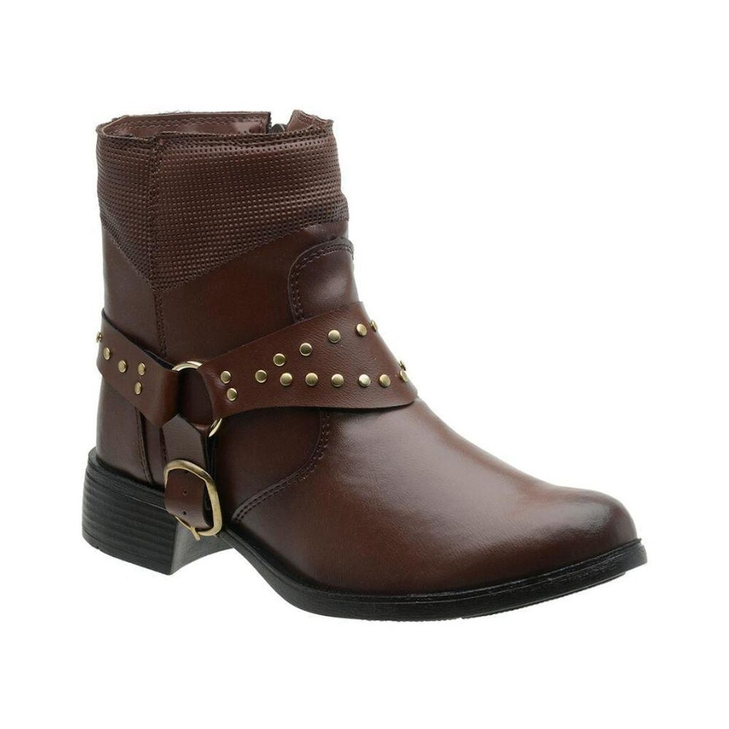 Bota feminina coturno cano curto botinha casual inverno confortavel