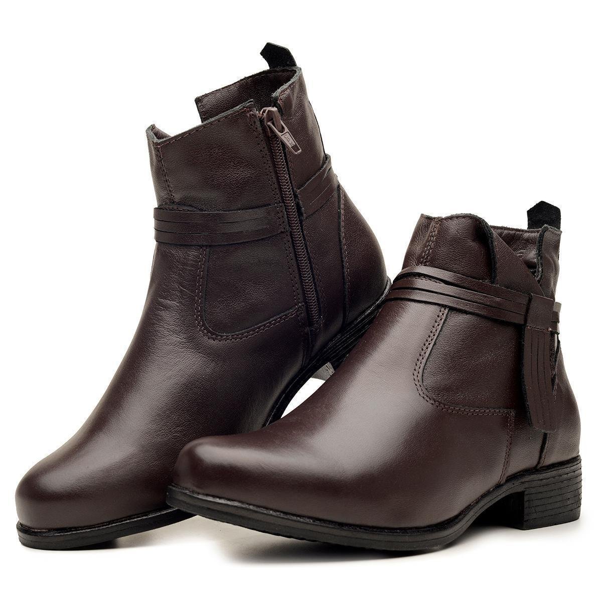 Bota Feminina Coturno em Couro Legítimo Cano Curto com Ziper Confortável Direto da Fábrica é ruim? Bota Feminina Coturno em Couro Legítimo Cano Curto com Ziper Confortável Direto da Fábrica é boa?