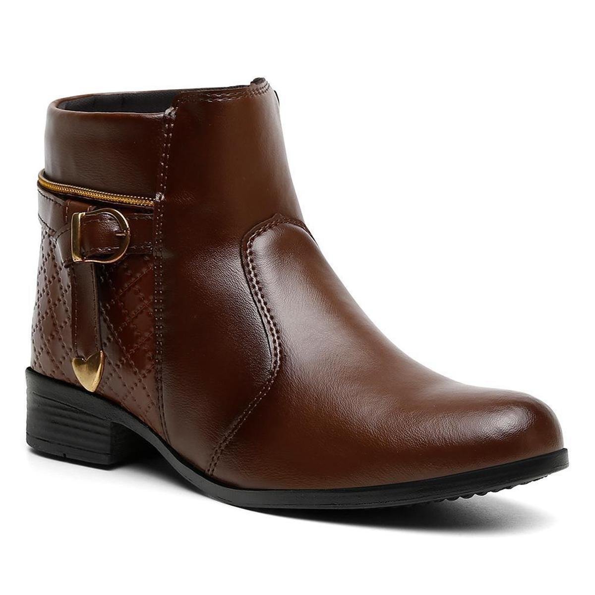 Bota Feminina Coturno Feminino Zíper Bota Feminina Cano Curto Lançamento Menor preço em Bota Feminina Coturno Feminino Zíper Bota Feminina Cano Curto Lançamento