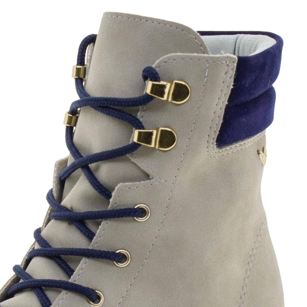 coturno feminino cinza