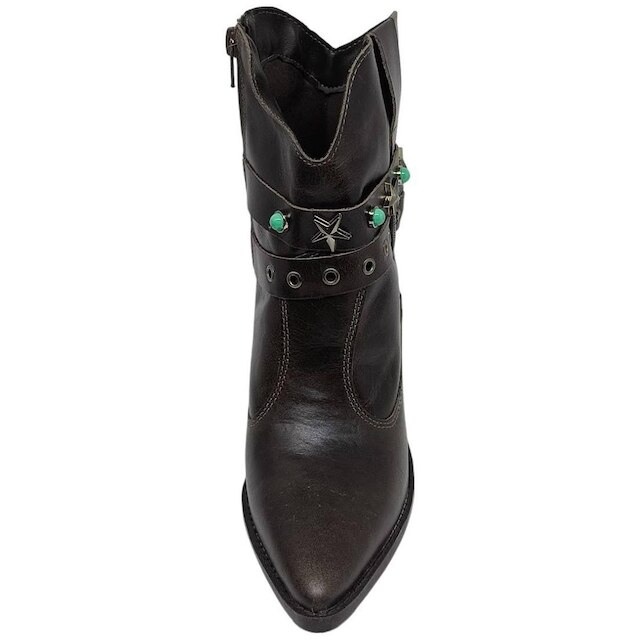 Bota Feminina Country Western Boho Conforto Bico Fino Cacci
