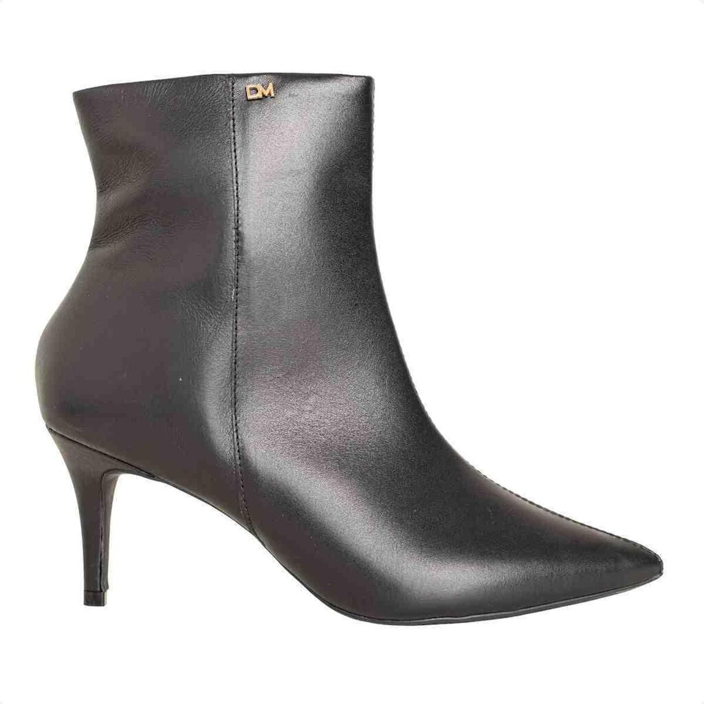 BOTA FEMININA DM CANO MÉDIO VENETO PRETO COM SALTO FINO