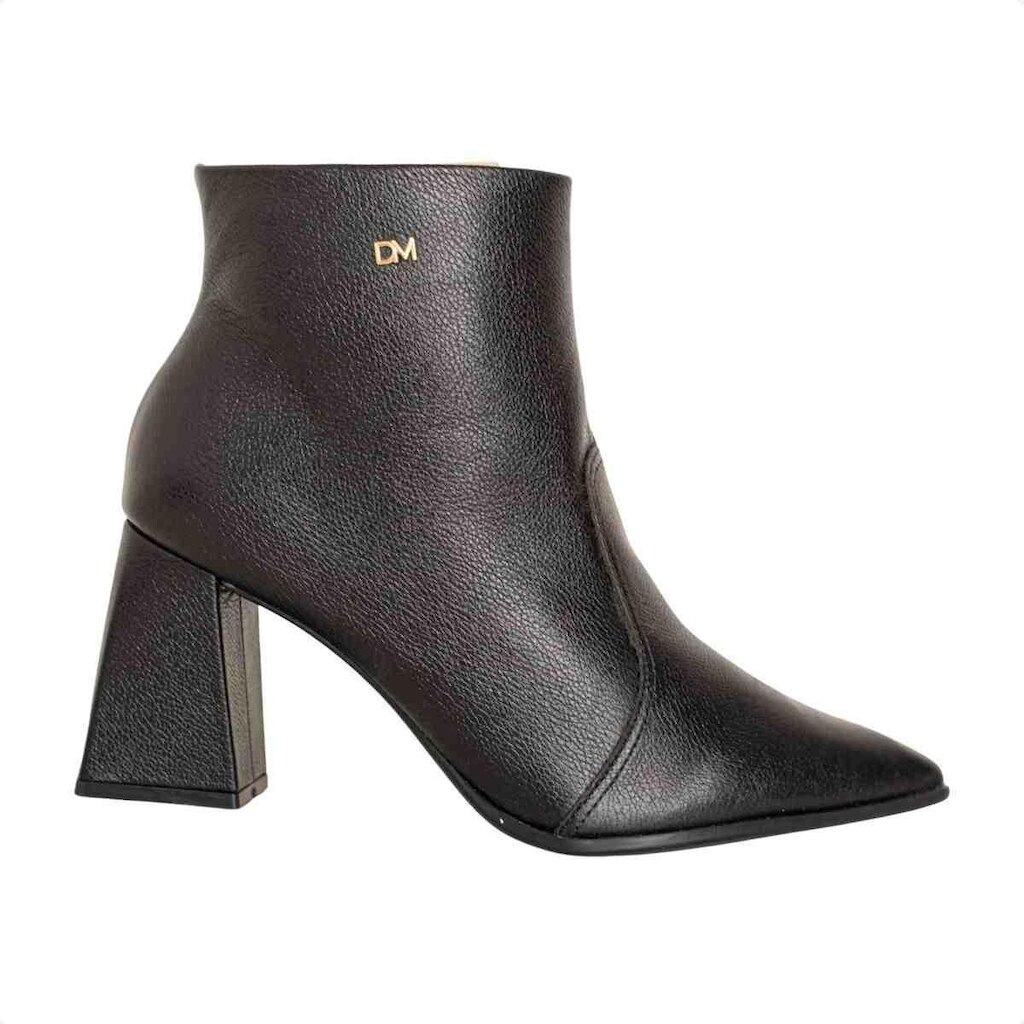 BOTA FEMININA DM COM SALTO MÉDIO BLOCO TORINO PRETO