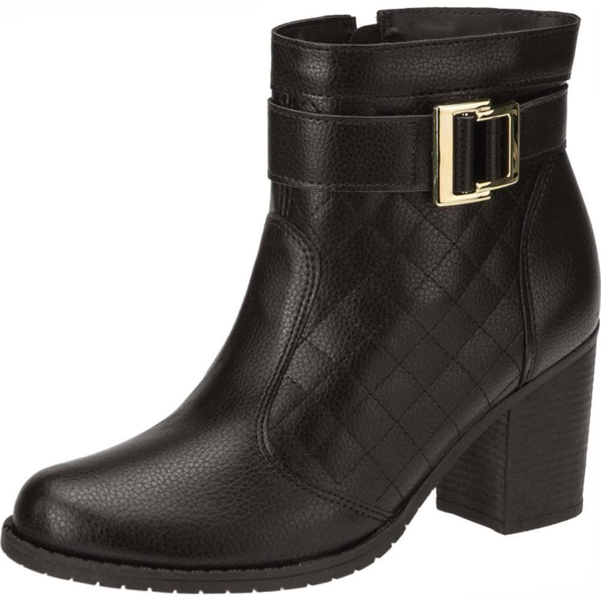 Bota Feminina GiGiL Cano Curto Fivela Menor preço em Bota Feminina GiGiL Cano Curto Fivela