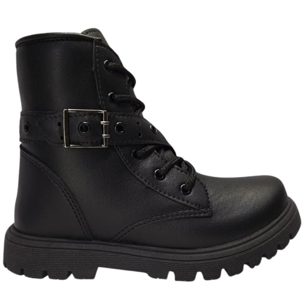 Bota Feminina Infantil Coturno Menina Tratorada Botinha Salto Confortável