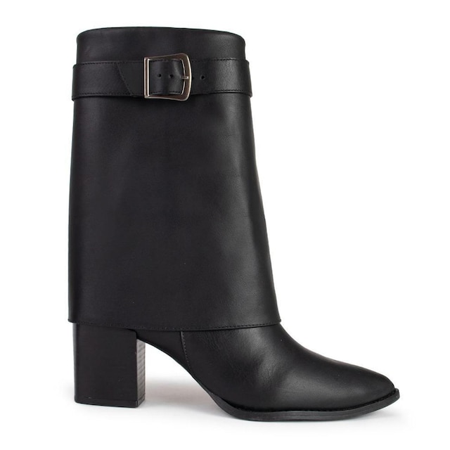 Bota Feminina Lia Line Cano Médio Preta - 2203I24