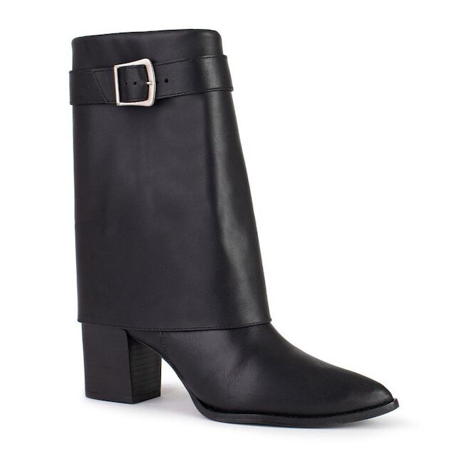 Bota Feminina Lia Line Cano Médio Preta - 2203I24