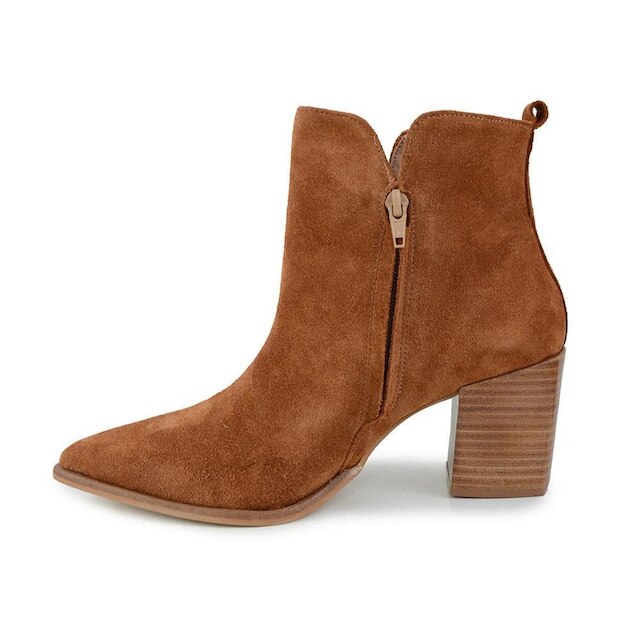 Bota Feminina Lugo Cano Baixo Couro Marrom - 2321