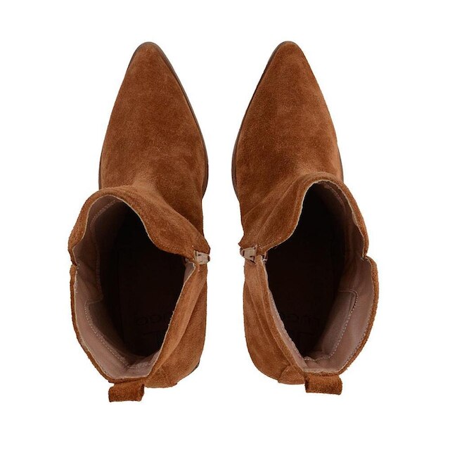 Bota Feminina Lugo Cano Baixo Couro Marrom - 2321