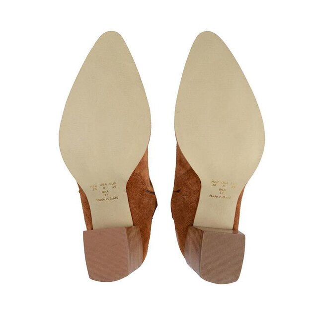 Bota Feminina Lugo Cano Baixo Couro Marrom - 2321