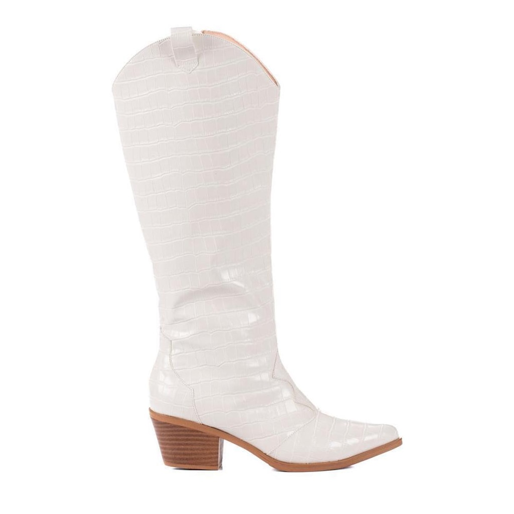Bota Feminina Moda Jenifer Bico Fino Cano Medio Salto 5 Cm