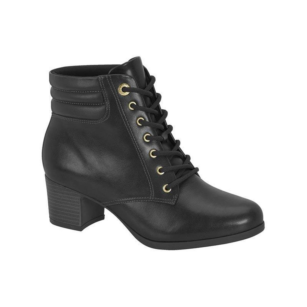 Bota Feminina Modare Cano Curto Salto Bloco Preto Menor preço em Bota Feminina Modare Cano Curto Salto Bloco Preto