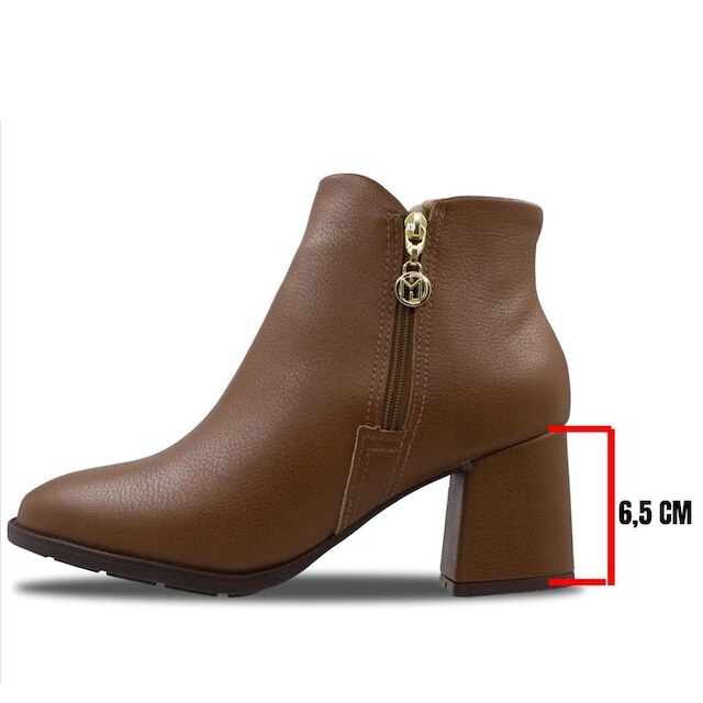 Bota Feminina Modare Salto Alto Bloco Casual