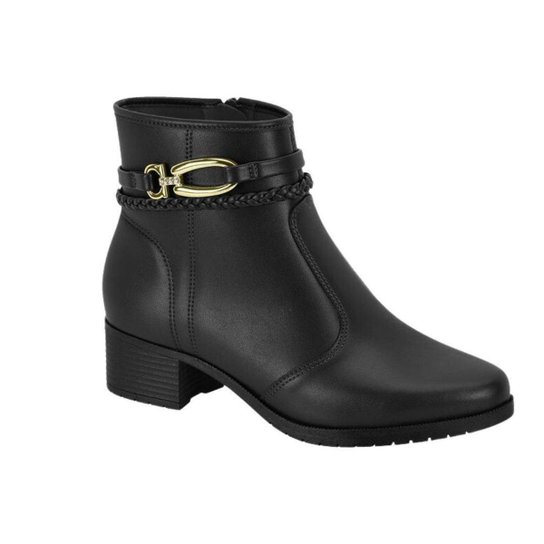 Bota Feminina Moleca 5346.102 Preto/Dourado