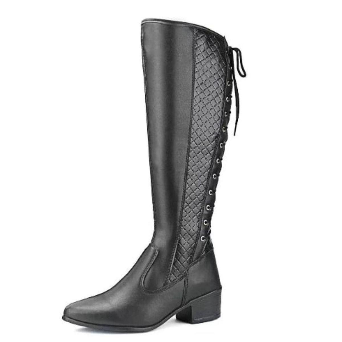 Bota Feminina Montaria Cano Longo com ziper - Preto Menor preço em Bota Feminina Montaria Cano Longo com ziper - Preto
