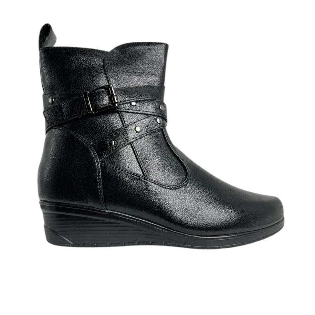 Bota Feminina Mooncity Cano Curto Salto Anabela