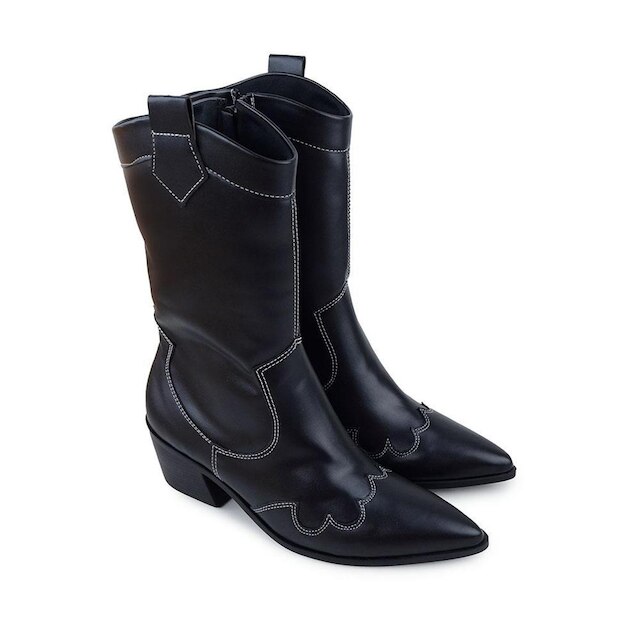 Bota Feminina Offline CB Preta - 5624