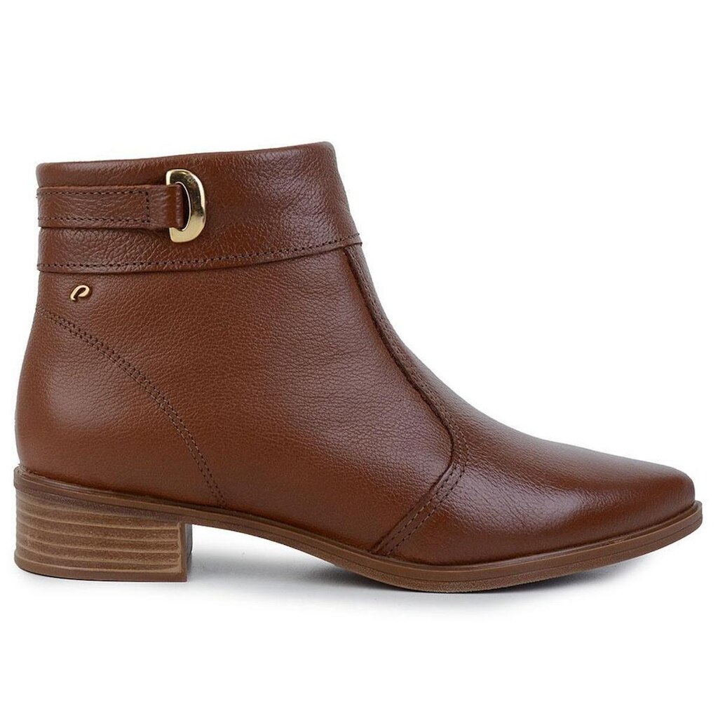 Bota Feminina Pegada Couro Marrom Terracota - 282503-02