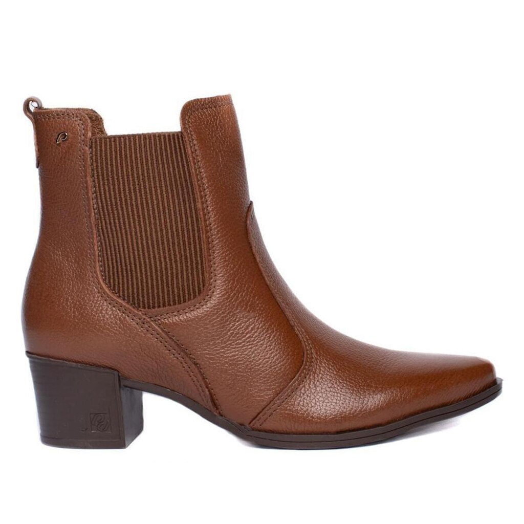 Bota Feminina  Pegada Couro Terracota