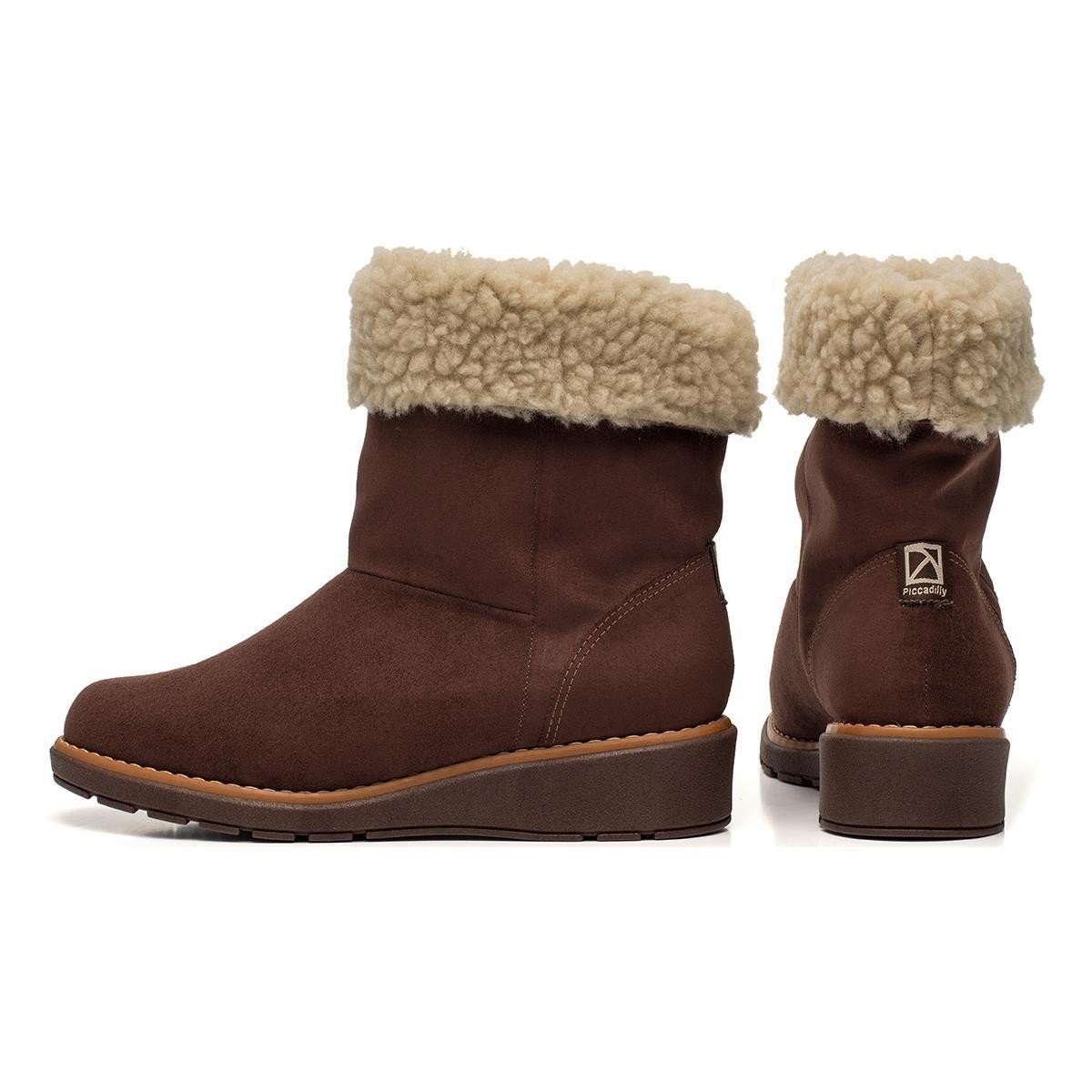 bota de camurça com pelinho