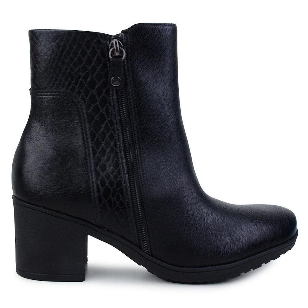 Bota Feminina Piccadilly Cano Curto Preto - 6750