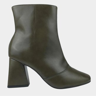 Bota Feminina Polonio Salto Alto Bloco Cor:;Tamanho:34