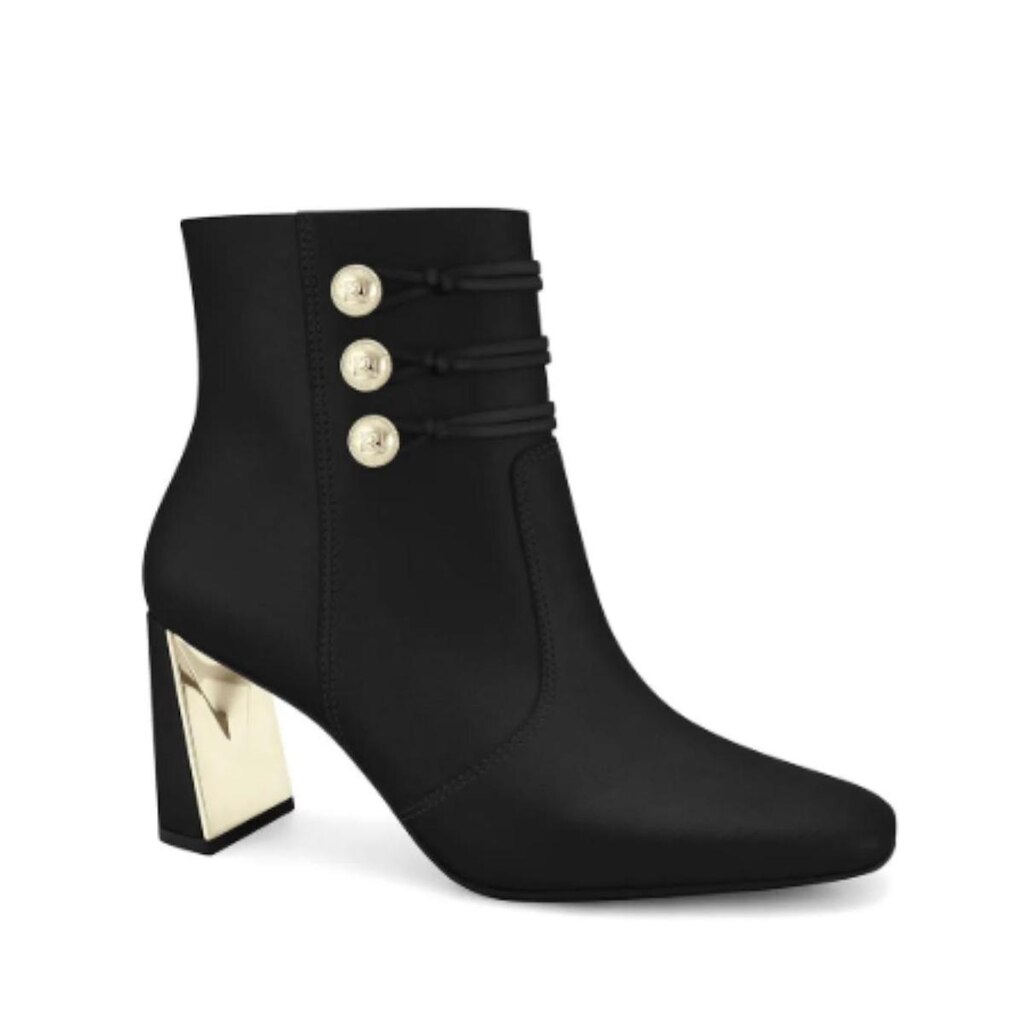 Bota Feminina Ramarim Cano Curto Salto Bloco Geométrico Original