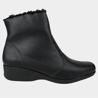 Bota Feminina Serena Forrada com Lã Cano Curto Cor:;Tamanho:33