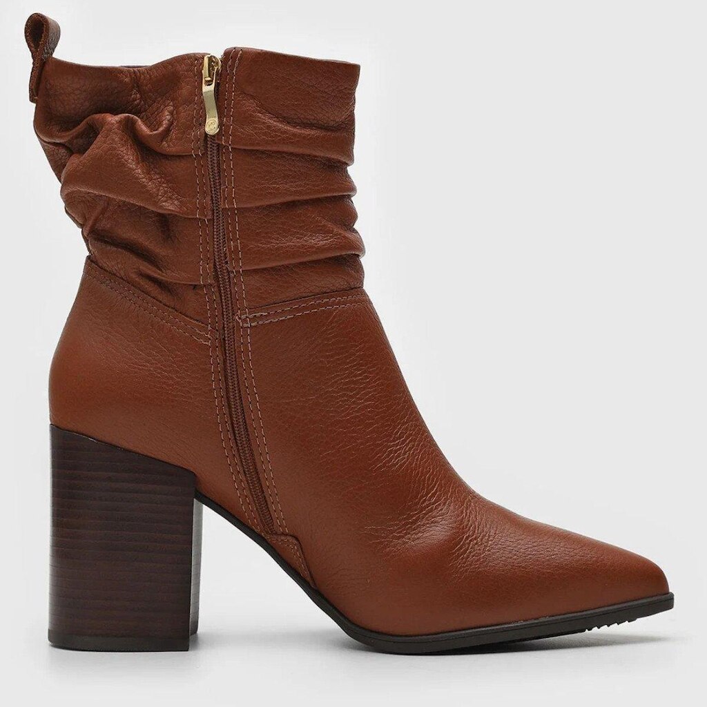 Bota Feminina Slouchy Salto Grosso Bottero - Caramelo