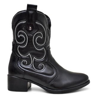 Bota Feminina Texana Cano Medio Country Confortavel Cor 33 ao 40 Cor:;Tamanho:40