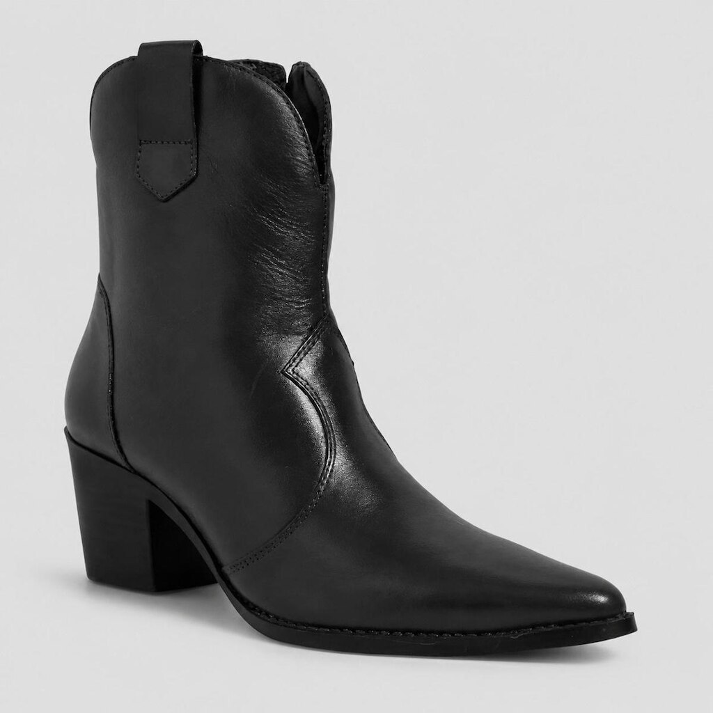 Bota Feminina Texana Coturno Cano Médio Montaria Salto Grosso Leve Macia Confortável Casual Moda