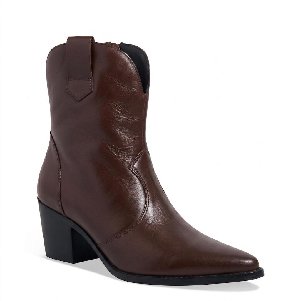 Bota Feminina Texana Coturno Cano Médio Montaria Salto Grosso Leve Macia Confortável Casual Moda