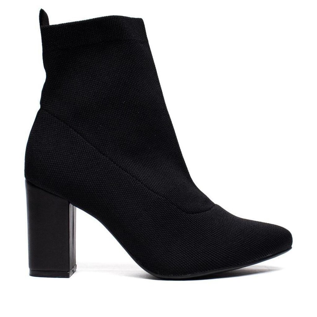Bota Feminina Via Marte Tec. Knit Sock Boot Preto