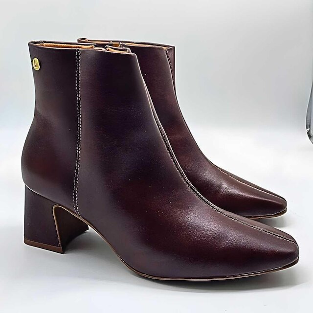 Bota Feminina Vizzano Cano Curto Casual Elegante Salto Baixo Confortável Inverno 3109.100