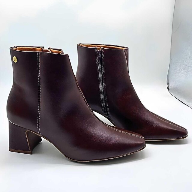 Bota Feminina Vizzano Cano Curto Casual Elegante Salto Baixo Confortável Inverno 3109.100