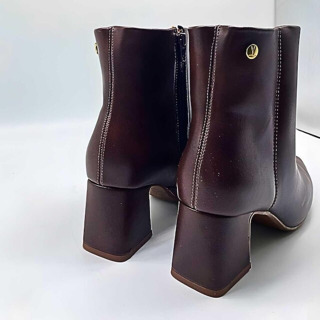 Bota Feminina Vizzano Cano Curto Casual Elegante Salto Baixo Confortável Inverno 3109.100