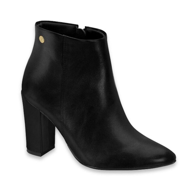 Bota Feminina Vizzano Confortavel Cano Curto Salto Bloco Alto Moda Casual Outono Inverno Ref: 3105.1