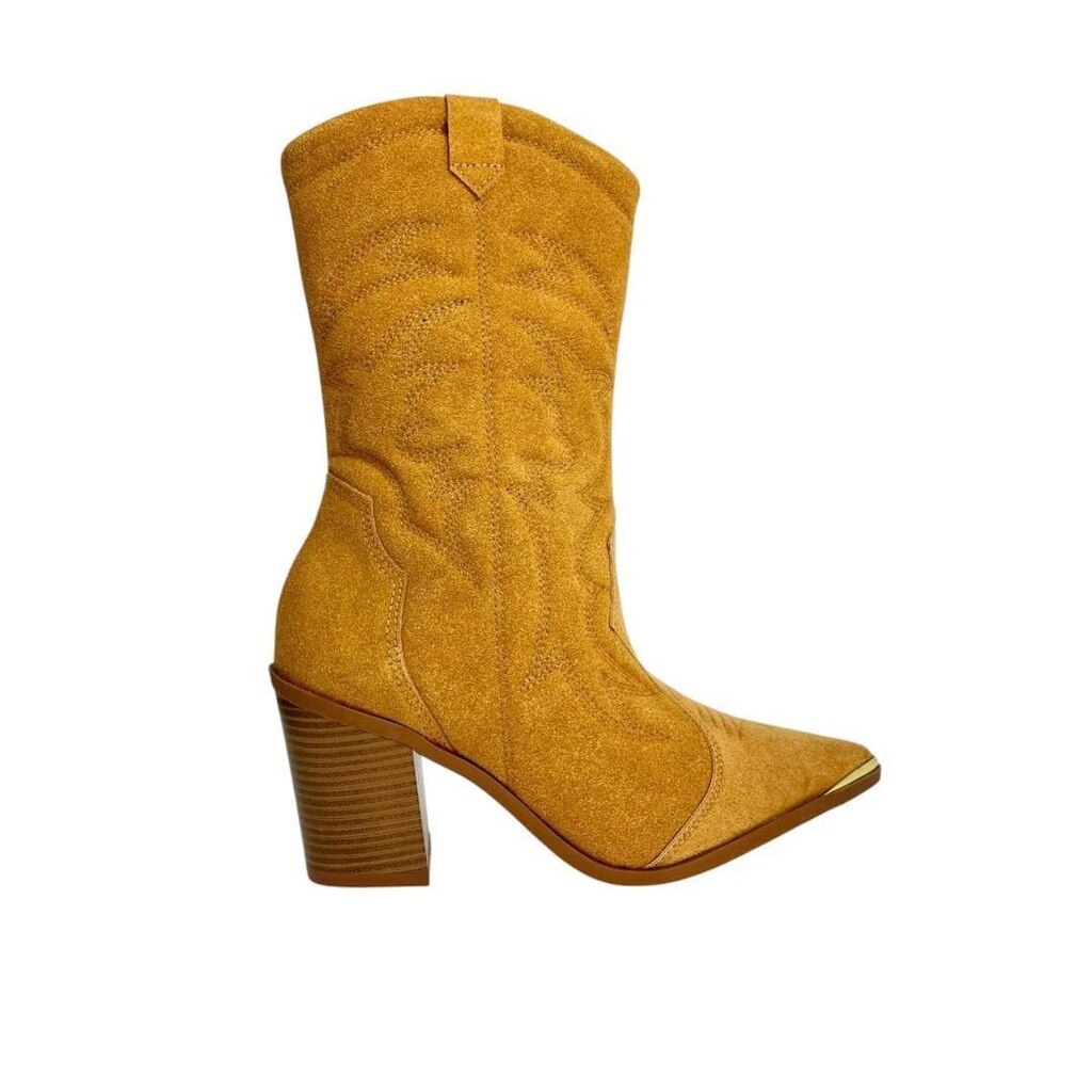 Bota Feminina Vizzano Western Camurção London Salto Bloco