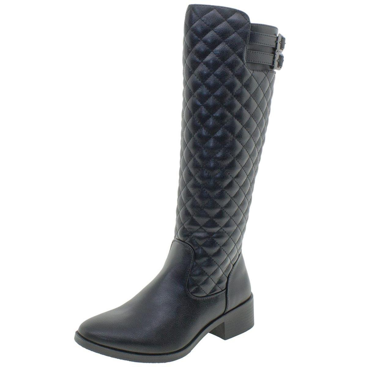 Bota Florentina Cano Alto Matelassê Feminina - Preto Menor preço em Bota Florentina Cano Alto Matelassê Feminina - Preto